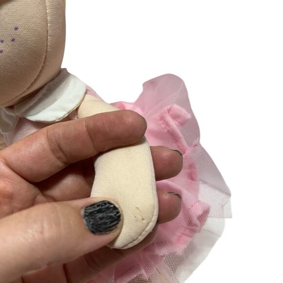 Doudou et Compagnie Plush Doll Ballerina Dancer Pink Blond Tutu Headband - Picture 4 of 7